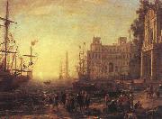 Claude Lorrain Port with Villa Medici oil painting